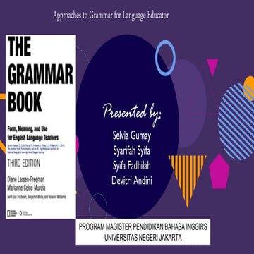 Approaches to Grammar - Book Third Edition