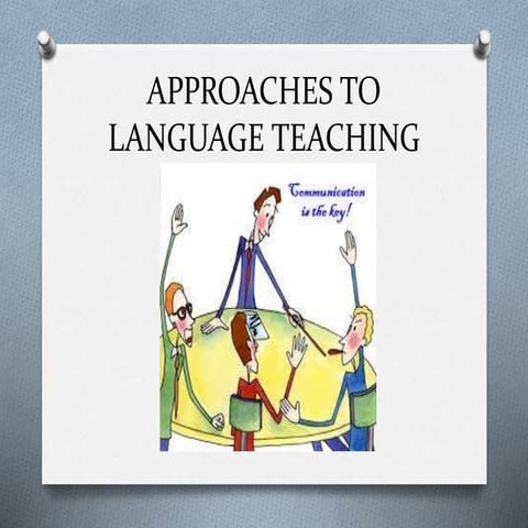 Approaches to language teaching