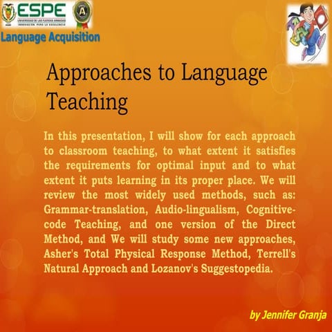 Approaches to language teaching