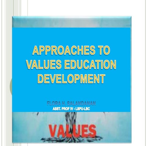 Approaches to values educ development