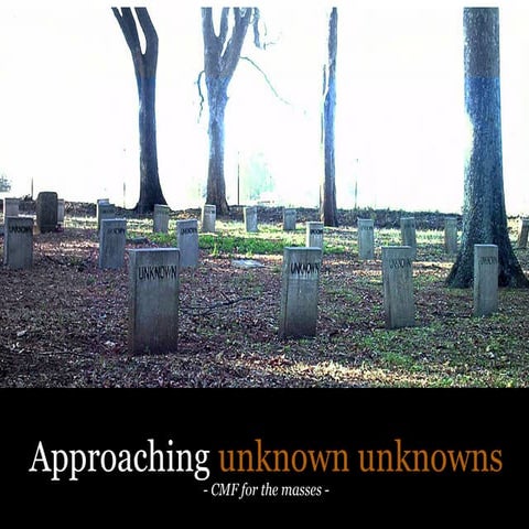 Approaching unknown unknowns: CMF for the masses