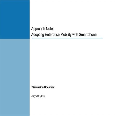 Adopting enterprise mobility using Smartphones