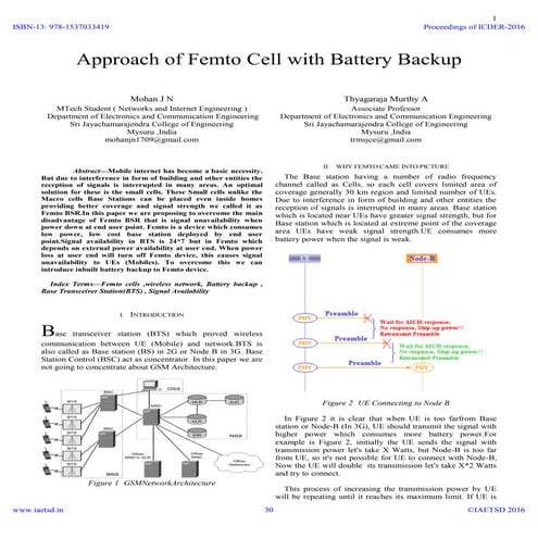 iaetsd Approach of femto cell with battery backup