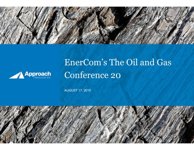 Approach resources ener com 2015