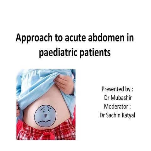 Approach to Acute Abdomen in Paediatric Patients