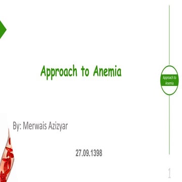 Approach to anemia ppt