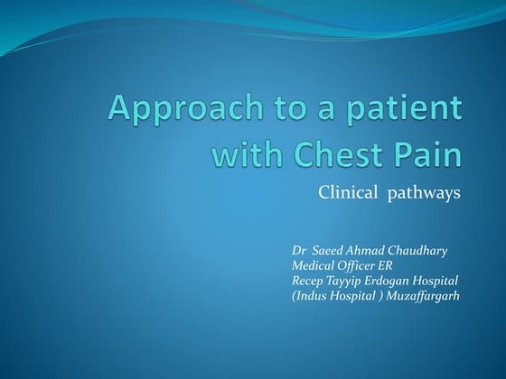 How to approach a patient with chest pain | PPT