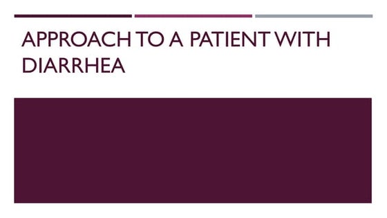 Pathophysiology of diarrhea | PPT