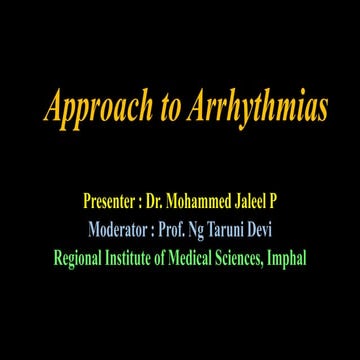Approach to cardiac arrhythmias