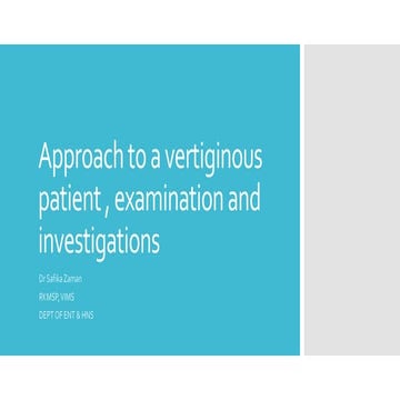 Approach to a vertiginous patient.pptx