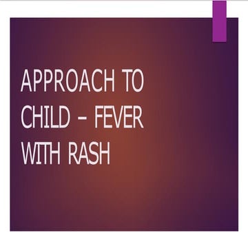 Approach to Skin rash | PPTX