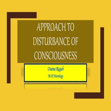 Approach to disturbance of consciousness