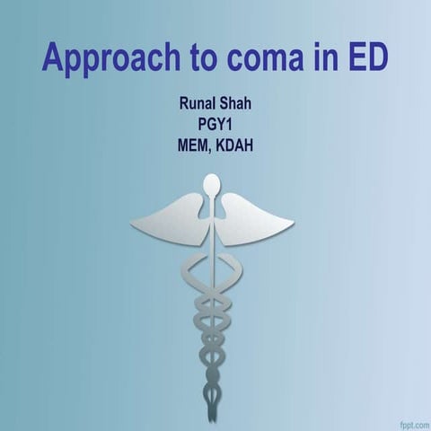 Approach to coma in emergency department