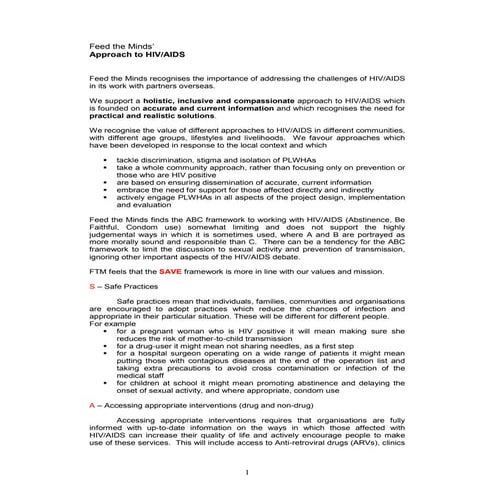 Approach to hivaids | PDF