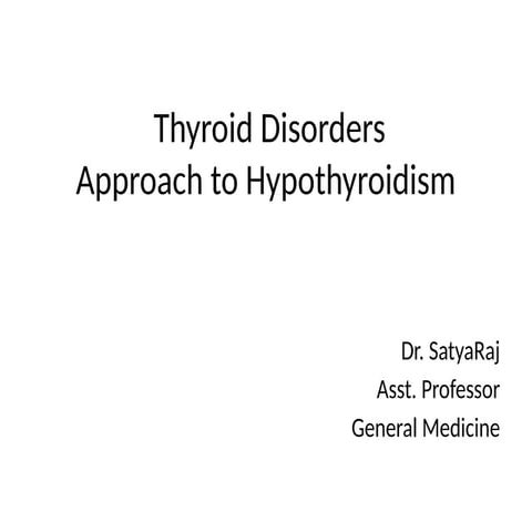 Thyroid hormone disorders | PPTX