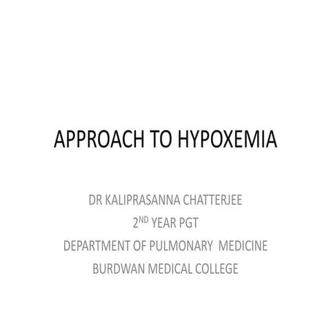 Approach to hypoxemia