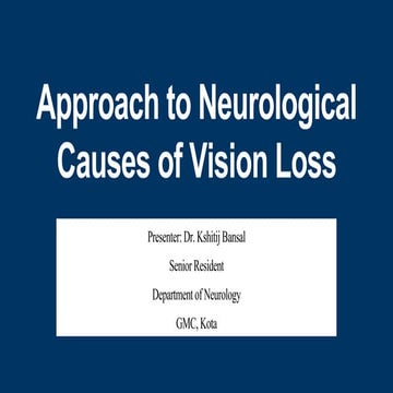 Approach to Neurological causes of Vision loss.pptx