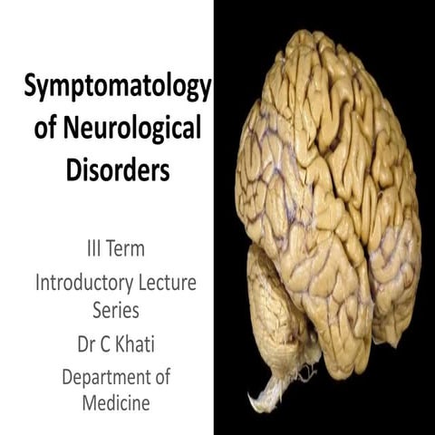 Approach to neurological disorders 