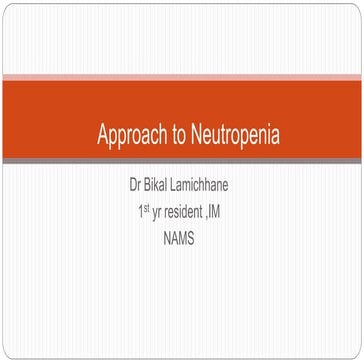Approach to neutropenia dre bikal