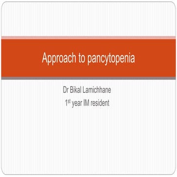 Approach to pancytopenia drbikal