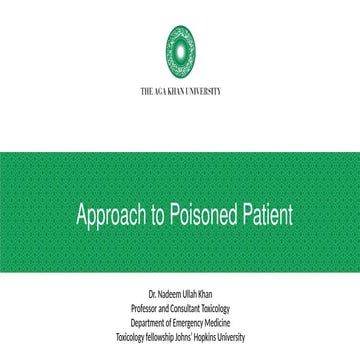 Approach to poisoned patient in emergency pptx