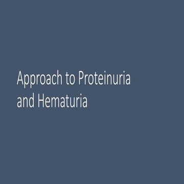 Proteinuria | PDF
