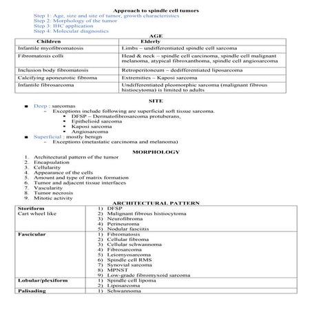Approach to spindle cell tumors    .docx