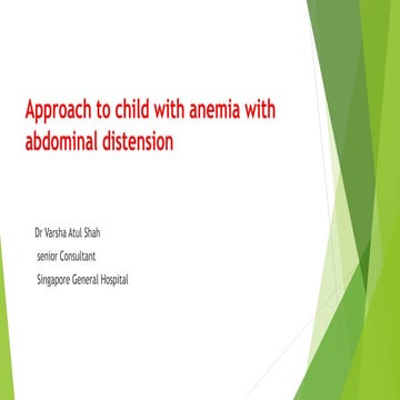 Approach to thalassemia  with abdominal distension in children
