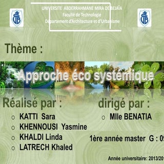 Approche écosystémique