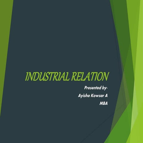 Approches of indrustrial relation