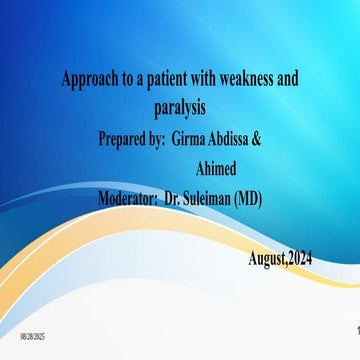 Approach to muscle weakness | PDF