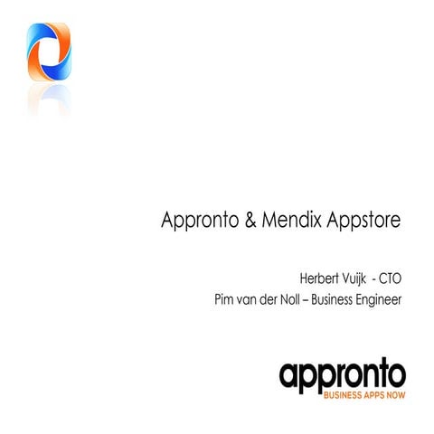 Appronto Appstore Mendix Meetup 8 dec 2014