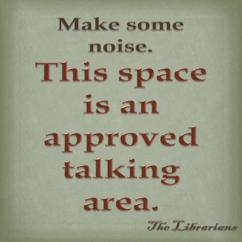 Approved talking area