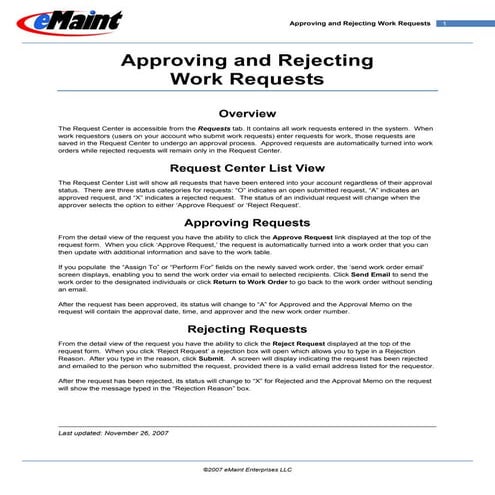 Approvie Reject Wo Req