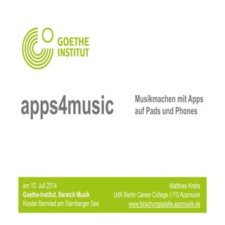 apps4music - Musik mit Apps