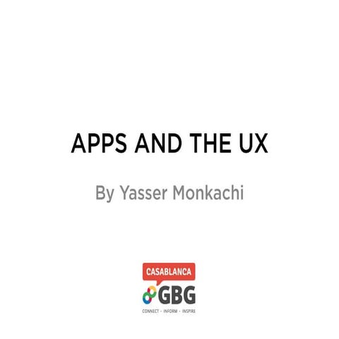 Apps and the UX
