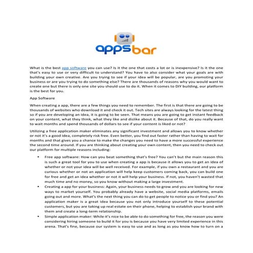 Appsbar app software | PDF