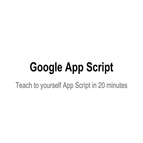 App script | PPT