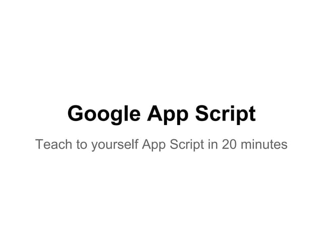 App script