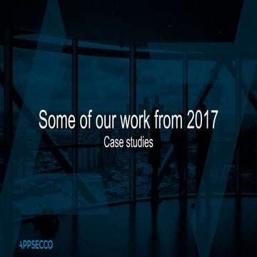 Appsecco Case Studies 2018