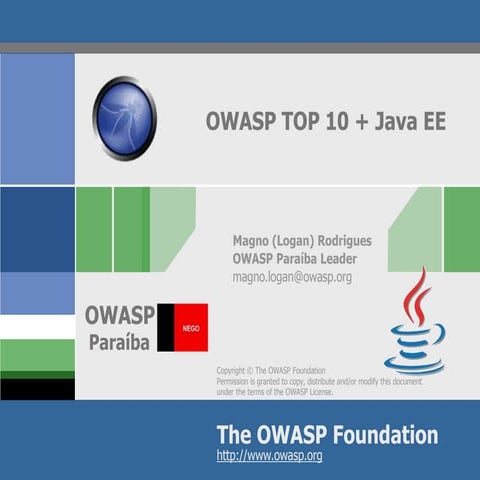 AppSec Latam 2011 - Treinamento OWASP Top 10 + JavaEE