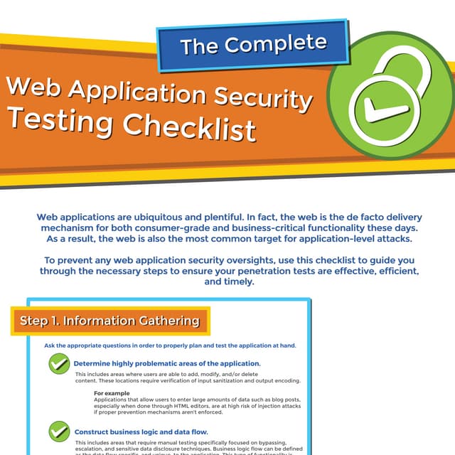 The Complete Web Application Security Testing Checklist