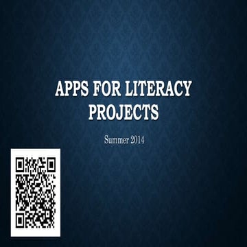 Apps for literacy projects