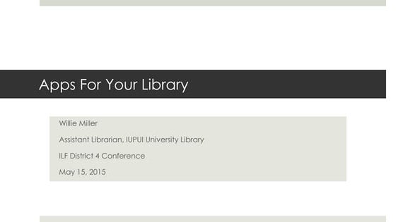 Apps for the library 2015