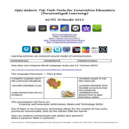 Apps Galore - conference handout