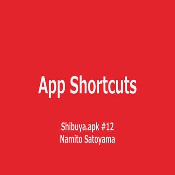 App shortcuts
