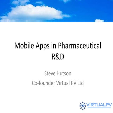 Apps In Pharmaceutical R&amp;D V2