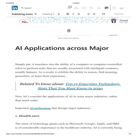 AI Applications across Major Industries