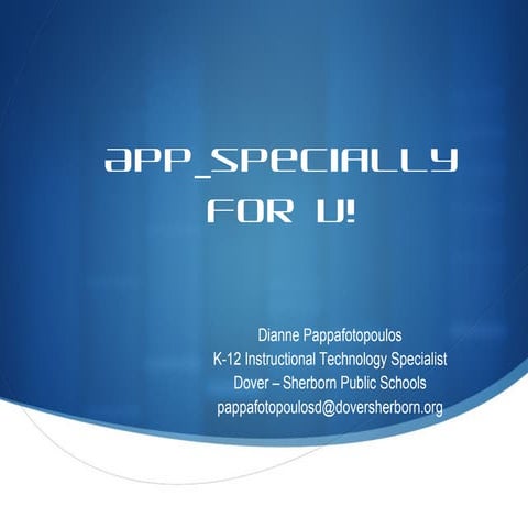 App specially for u!