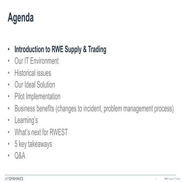 AppSphere 15 - APM Adoption within an Energy Supply & Trading Organisation